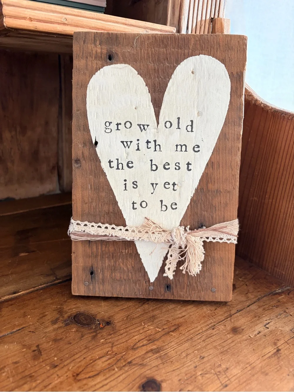 Rustic Wooden Heart Sign 